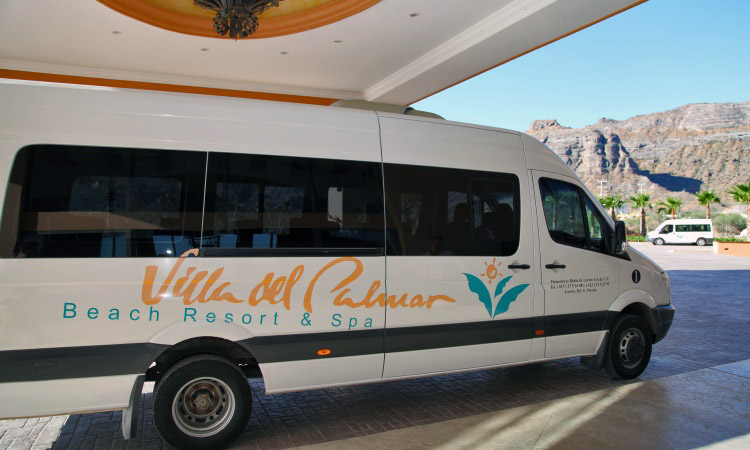 Villa del Palmar airport transportation van